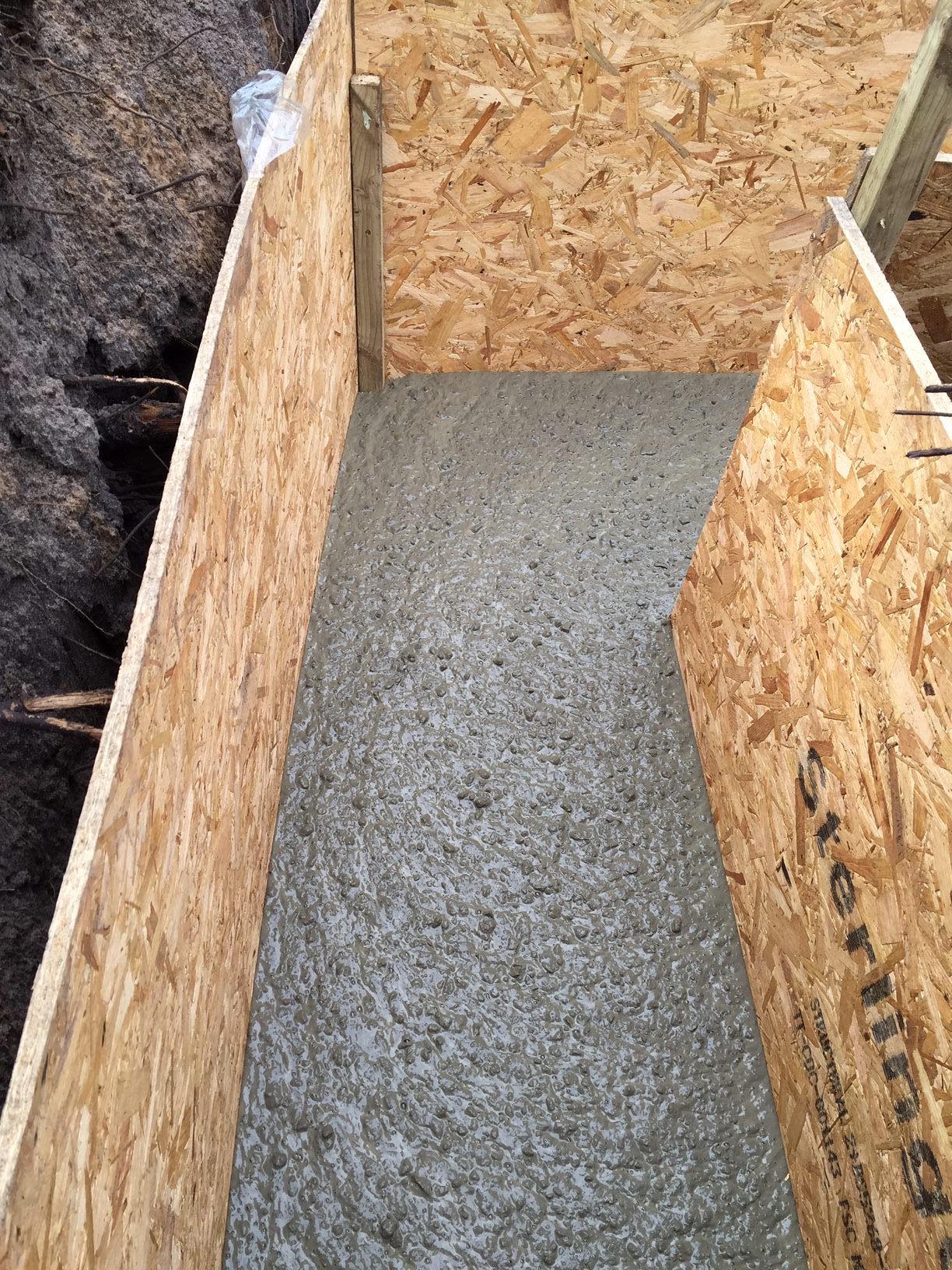 concrete slab, fresh concrete, poured concrete